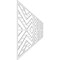 Ekena Millwork Set of Four Panels for 94 1/2"W x 24 1/4"H Gilcrest Fretwork Wainscot Wall Paneling WPKP12X01X47GCT - alternate 2